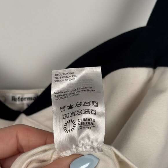 Reformation Two-Tone Draped Bustier Style Tank Top XL - Picture 4 of 5